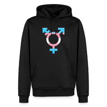 Transgender Symbol Transgender Flagge Trans farben - Männer Premium Bio Hoodie - Schwarz - Vorne - Nico (187cm)