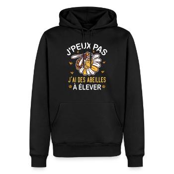 Abeille Apiculteur Drôle Abeille Cadeau Apiculture - Sweat à capuche Premium bio Homme - noir - Devant - Nico (187cm)