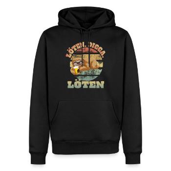 Löten Digga Faultier Trinkspruch - Männer Premium Bio Hoodie - Schwarz - Vorne - Nico (187cm)