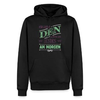 geburtstagsgeschenkidee spruch chihuahua - Männer Premium Bio Hoodie - Schwarz - Vorne - Nico (187cm)