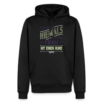 zitat eigenschaften weihnachten allefüralle geek - Männer Premium Bio Hoodie - Schwarz - Vorne - Nico (187cm)