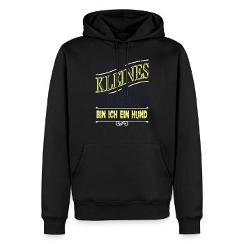 chien race lévrier anniversaire idée cadeau citation - Sweat à capuche Premium bio Homme - noir - Devant - Nico (187cm)