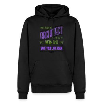hobbyists axes tree feller chop wood birthday - Men’s Premium Organic Hoodie - black - Front - Nico (187cm)