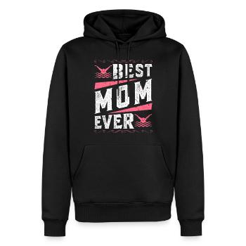 Schwimmen Best Mom Ever Swim - Männer Premium Bio Hoodie - Schwarz - Vorne - Nico (187cm)