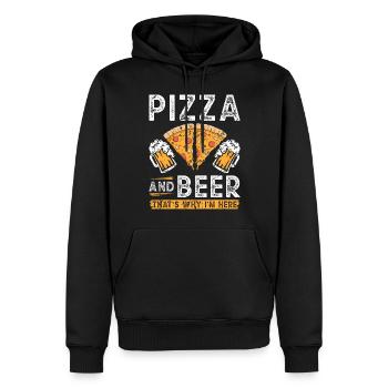 Pizzabäcker Lustiger Pizzaliebhaber - Männer Premium Bio Hoodie - Schwarz - Vorne - Nico (187cm)