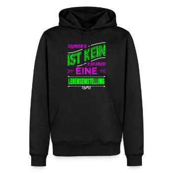 lieben veganer geburtstag tierrechte pro vegan - Männer Premium Bio Hoodie - Schwarz - Vorne - Nico (187cm)