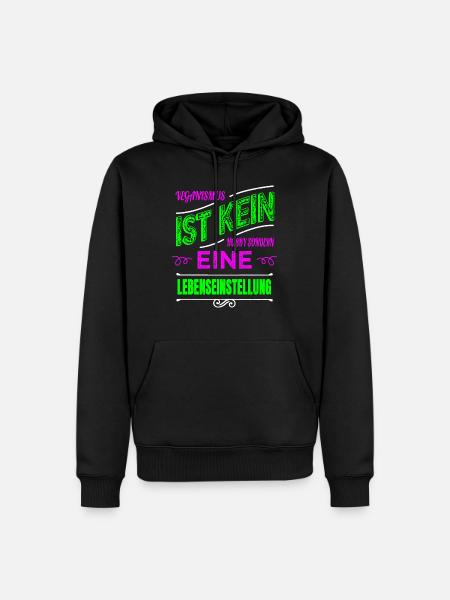 lieben veganer geburtstag tierrechte pro vegan - Männer Premium Bio Hoodie - Schwarz