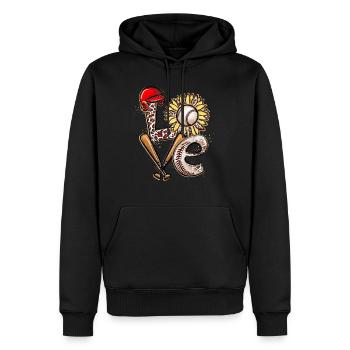 Love Baseball Player College Fantasy Baseball Team - Männer Premium Bio Hoodie - Schwarz - Vorne - Nico (187cm)