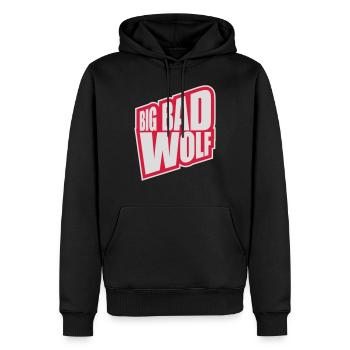 Citation du Grand Méchant Loup - Sweat à capuche Premium bio Homme - noir - Devant - Nico (187cm)