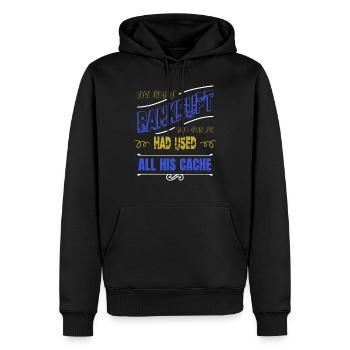 Hobbyists Robotics Tshirt Funny Citation Sci Fi - Sweat à capuche Premium bio Homme - noir - Devant - Nico (187cm)