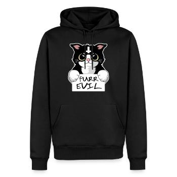 Ronronnement du mal - Sweat à capuche Premium bio Homme - noir - Devant - Nico (187cm)