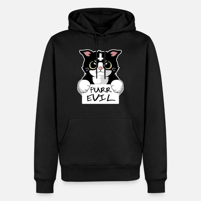 Ronronnement du mal - Sweat à capuche Premium bio Homme - noir