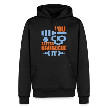 Vous feriez mieux de le griller - Sweat à capuche Premium bio Homme - noir - Devant - Nico (187cm)