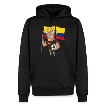 Taureau Fan Equateur - Sweat à capuche Premium bio Homme - noir - Devant - Nico (187cm)