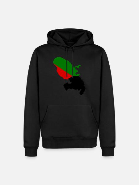 Carte de la martinique - Sweat à capuche Premium bio Homme - noir