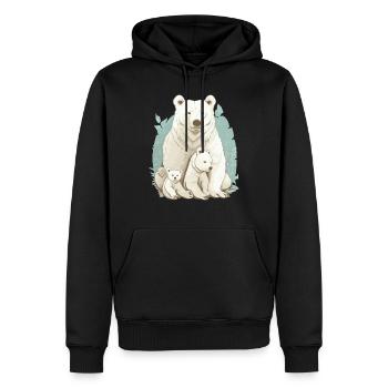 Maman ours - Sweat à capuche Premium bio Homme - noir - Devant - Nico (187cm)