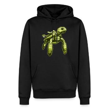 Video Game 8 Bit Turtle - Men’s Premium Organic Hoodie - black - Front - Nico (187cm)