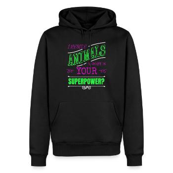 cadeau d’anniversaire cadeau cruauté envers les animaux maltraitance chien - Sweat à capuche Premium bio Homme - noir - Devant - Nico (187cm)