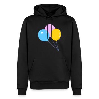 Joli ballon de fête coloré - Sweat à capuche Premium bio Homme - noir - Devant - Nico (187cm)