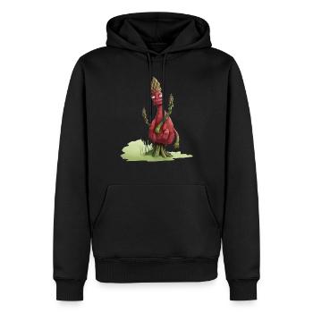 Asperges mécontentes - Sweat à capuche Premium bio Homme - noir - Devant - Nico (187cm)