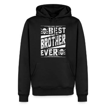 Eishockey Bruder Eishockeyspieler - Männer Premium Bio Hoodie - Schwarz - Vorne - Nico (187cm)