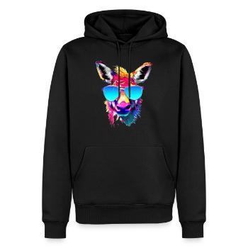 Animal cool - Sweat à capuche Premium bio Homme - noir - Devant - Nico (187cm)