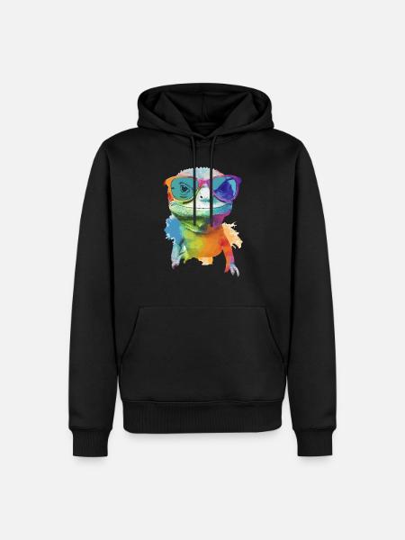Zoozoo the lizard - Men’s Premium Organic Hoodie - black