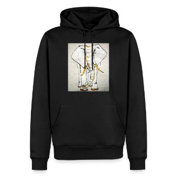 White Elephant - Men’s Premium Organic Hoodie - black - Front - Nico (187cm)