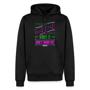 present felling men a carpenters prayer tshirts - Männer Premium Bio Hoodie - Schwarz - Vorne - Nico (187cm)