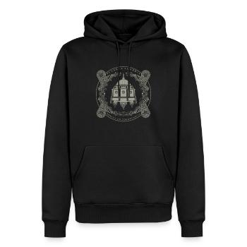 Eremitage Torregarcia Raumschiff - Männer Premium Bio Hoodie - Schwarz - Vorne - Nico (187cm)