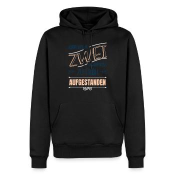 kaffeesatz lustiger spruch müdigkeit arabica zitat - Männer Premium Bio Hoodie - Schwarz - Vorne - Nico (187cm)