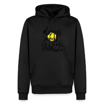 Philadelphie always Sunny in Philadelphia - Sweat à capuche Premium bio Homme - noir - Devant - Nico (187cm)