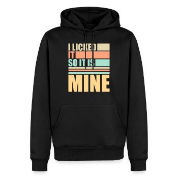 Je l’ai léché pour que ce soit le mien Lustiger Frecher Spruch - Sweat à capuche Premium bio Homme - noir - Devant - Nico (187cm)