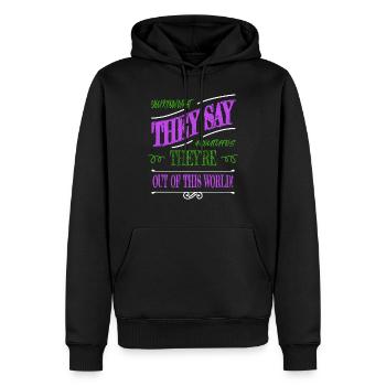 51 sweats à capuche et sweat-shirts de cul de déclaration tous amusants - Sweat à capuche Premium bio Homme - noir - Devant - Nico (187cm)