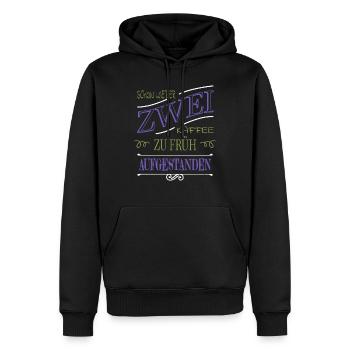 montag lustiger spruch cool arbeitskollege - Männer Premium Bio Hoodie - Schwarz - Vorne - Nico (187cm)