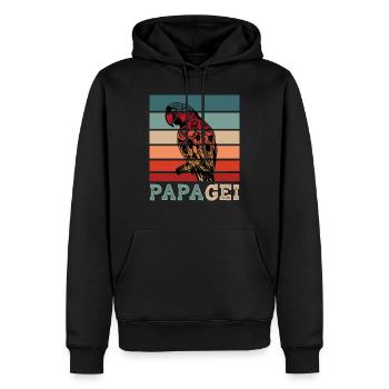 Papa Papagei Vater und Sohn Kartoffel Geschenk - Männer Premium Bio Hoodie - Schwarz - Vorne - Nico (187cm)