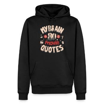 Plein de citations de films - Sweat à capuche Premium bio Homme - noir - Devant - Nico (187cm)