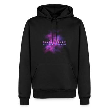 Singularity AI GenAI Singularity Black Hole - Men’s Premium Organic Hoodie - black - Front - Nico (187cm)