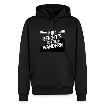 Mir reicht´s ich geh wandern! - Männer Premium Bio Hoodie - Schwarz - Vorne - Nico (187cm)