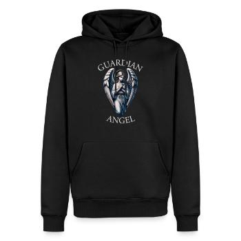 Guardian Angel - Schutzengel - Männer Premium Bio Hoodie - Schwarz - Vorne - Nico (187cm)