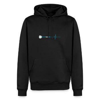 Fléchettes flèche impulsion fléchettes - Sweat à capuche Premium bio Homme - noir - Devant - Nico (187cm)