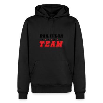 équipe de premier cycle - Sweat à capuche Premium bio Homme - noir - Devant - Nico (187cm)