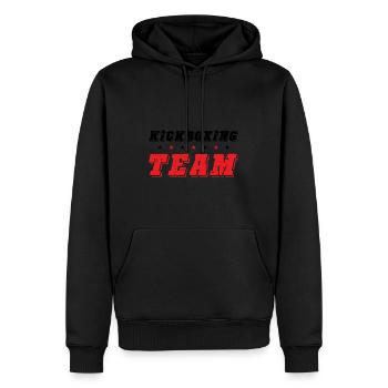 Équipe de kickboxing - Sweat à capuche Premium bio Homme - noir - Devant - Nico (187cm)