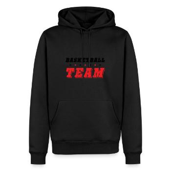 Basketball Team - Männer Premium Bio Hoodie - Schwarz - Vorne - Nico (187cm)