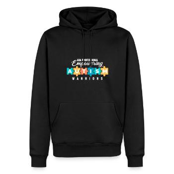 Appréciation du thérapeute ABA Autisme Pride Sped BCBA - Sweat à capuche Premium bio Homme - noir - Devant - Nico (187cm)