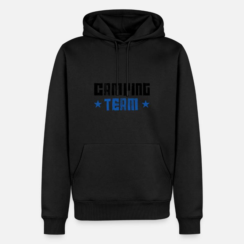 Équipe de camping - Sweat à capuche Premium bio Homme - noir