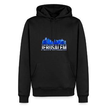 Don israélien de Jérusalem Israël - Sweat à capuche Premium bio Homme - noir - Devant - Nico (187cm)