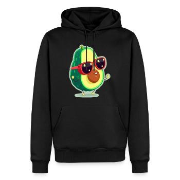 Niedliche Avocado Brille Vegetarier Veganer - Männer Premium Bio Hoodie - Schwarz - Vorne - Nico (187cm)