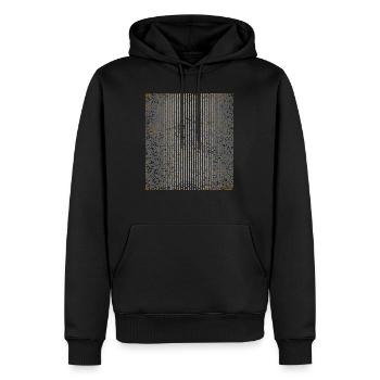 Background Stripes - Vintage - Men’s Premium Organic Hoodie - black - Front - Nico (187cm)