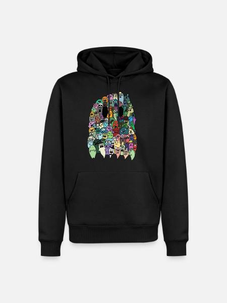 ghost - Men’s Premium Organic Hoodie - black